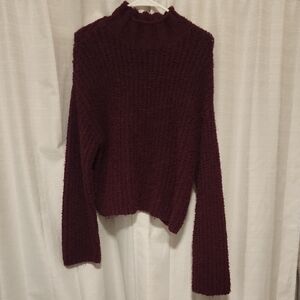 a.n.a Deep Burgundy Cowl Neck Sweater